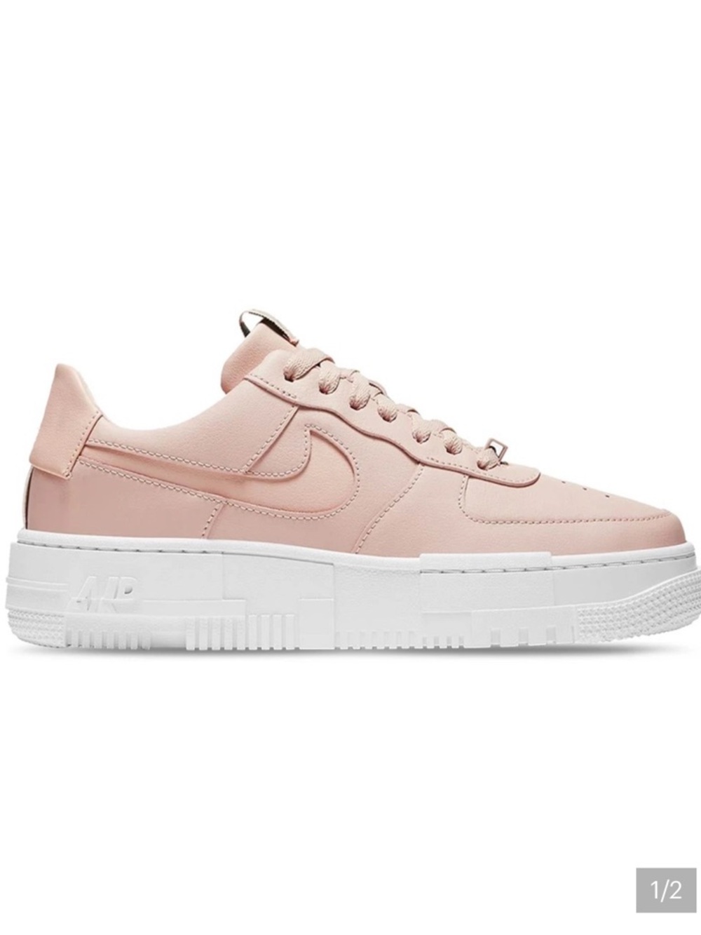 Nike AIR FORCE 1 Pixel Pink Platform Sneaker Size 9